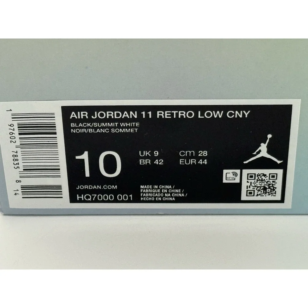 Size 10- Nike Jordan 11 Retro Low Year of the Snake HQ7000-001 Includes Full Box
